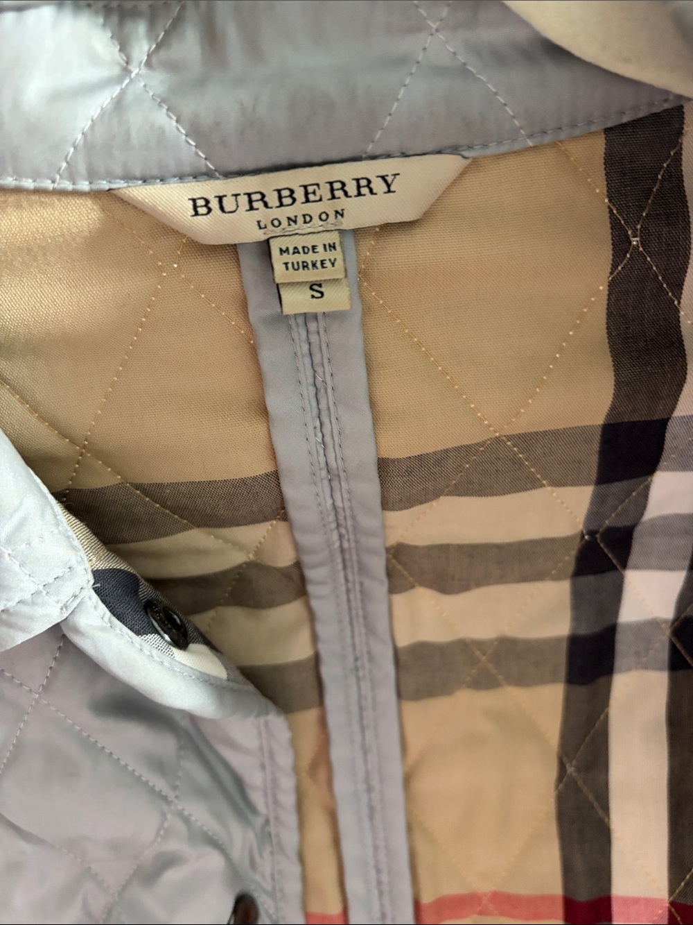 Burberry Light Gray Quilted Jacket - Picture 5 of 6